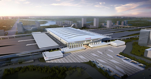 4新建郑州至周口至阜阳铁路郑州南站及相关工程项目鸟瞰效果图.png 4新建郑州至周口至阜阳铁路郑州南站及相关工程项目鸟瞰效果图.png